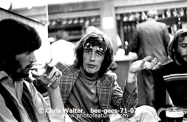 Photo of Bee Gees for media use , reference; bee-gees-71-072a,www.photofeatures.com