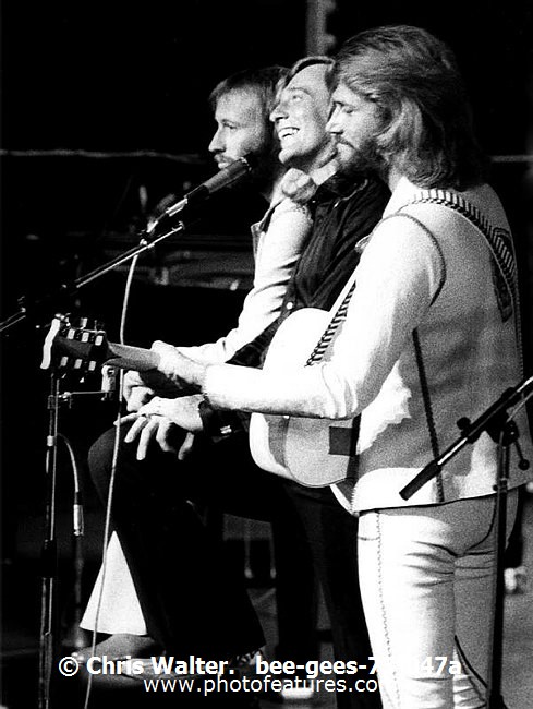 Photo of Bee Gees for media use , reference; bee-gees-73-047a,www.photofeatures.com