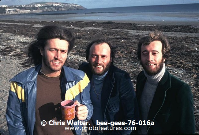 Photo of Bee Gees for media use , reference; bee-gees-76-016a,www.photofeatures.com