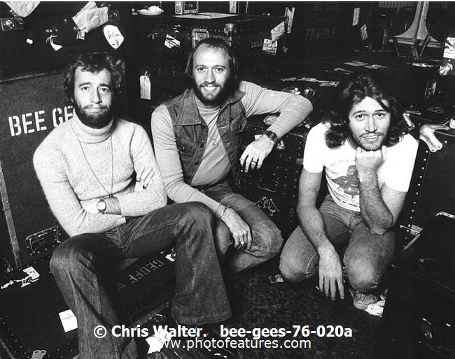 Photo of Bee Gees for media use , reference; bee-gees-76-020a,www.photofeatures.com