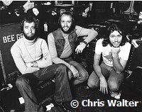 Bee Gees 1976 Robin Gibb, Maurice Gibb and Barry Gibb on Isle Of Man