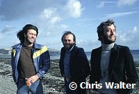 Bee Gees 1976 Barry Gibb, Maurice Gibb and Ribin Gibb on the Isle Of Man