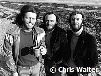 Bee Gees 1976 Barry Gibb, Maurice Gibb and Robin Gibb on the Isle Of Man