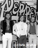 Bee Gees 1978 Barry Gibb, Robin Gibb and Maurice Gibb on Sgt. Pepper film set