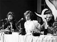 Bee Gees 1978 Barry Gibb, Robin Gibb and Maurice Gibb at Sgt. Pepper film press conference