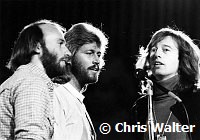 Bee Gees 1979 Maurice Gibb, Barry Gibb and Robin Gibb at UNICEF concert at the UN