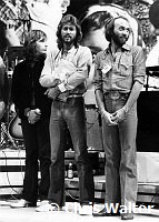 Bee Gees 1979 Robin Gibb, Barry Gibb and Maurice Gibb at UNICEF concert at the UN