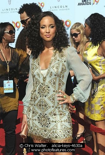 Photo of Alicia Keys at the 2009 BET Awards at the Shrine Auditorium in Los Angeles on June 28th 2009.<br>Photo by Chris Walter/Photofeatures , reference; alicia-keys-4630a