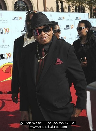 Photo of Joe Jackson (l), father of Michael Jackson at the 2009 BET Awards at the Shrine Auditorium in Los Angeles on June 28th 2009.<br>Photo by Chris Walter/Photofeatures , reference; joe-jackson-4703a