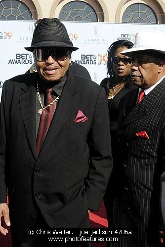 Photo of Joe Jackson (l), father of Michael Jackson at the 2009 BET Awards at the Shrine Auditorium in Los Angeles on June 28th 2009.<br>Photo by Chris Walter/Photofeatures , reference; joe-jackson-4706a