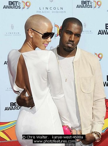 Photo of Amber Rose and Kanye West at the 2009 BET Awards at the Shrine Auditorium in Los Angeles on June 28th 2009.<br>Photo by Chris Walter/Photofeatures , reference; kanye-west-4688a