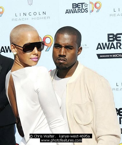 Photo of Amber Rose and Kanye West at the 2009 BET Awards at the Shrine Auditorium in Los Angeles on June 28th 2009.<br>Photo by Chris Walter/Photofeatures , reference; kanye-west-4695a