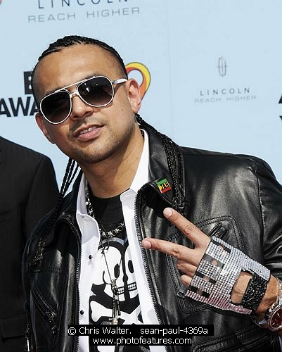Photo of Sean Paul at the 2009 BET Awards at the Shrine Auditorium in Los Angeles on June 28th 2009.<br>Photo by Chris Walter/Photofeatures , reference; sean-paul-4369a