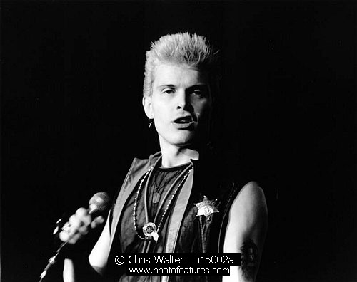Photo of Billy Idol for media use , reference; i15002a,www.photofeatures.com