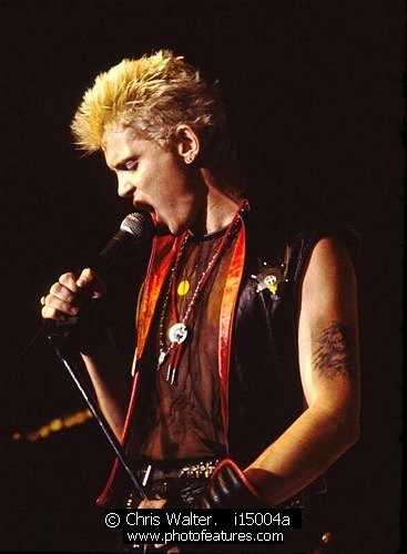 Photo of Billy Idol for media use , reference; i15004a,www.photofeatures.com