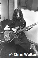 Black Sabbath 1970 Geezer Butler at Regent Sounds during Paranoid sessions<br> Chris Walter