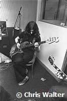 Black Sabbath 1970 Geezer Butler at Regent Sounds during Paranoid sessions<br> Chris Walter