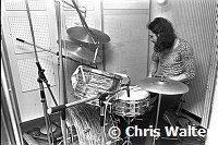 Black Sabbath 1970 Bill Ward at Regent Sounds during Paranoid sessions<br> Chris Walter
