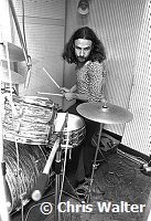 Black Sabbath 1970 Bill Ward at Regents Sound during Paranoid sessions<br> Chris Walter