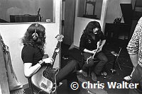 Black Sabbath 1970 Geezer Butler and Tony Iommi at Regent Sounds during Paranoid sessions<br> Chris Walter