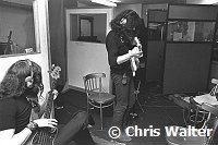 Black Sabbath 1970 Geezer Butler Tony Iommi and Ozzy Osbourne at Regent Sounds during Paranoid sessions<br> Chris Walter