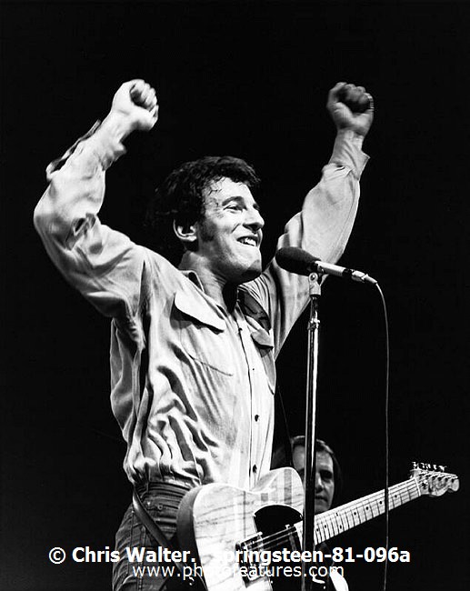 Photo of Bruce Springsteen for media use , reference; springsteen-81-096a,www.photofeatures.com