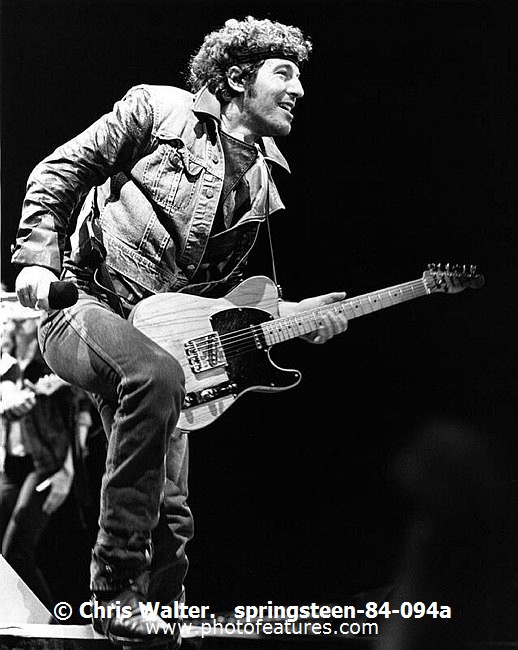 Photo of Bruce Springsteen for media use , reference; springsteen-84-094a,www.photofeatures.com