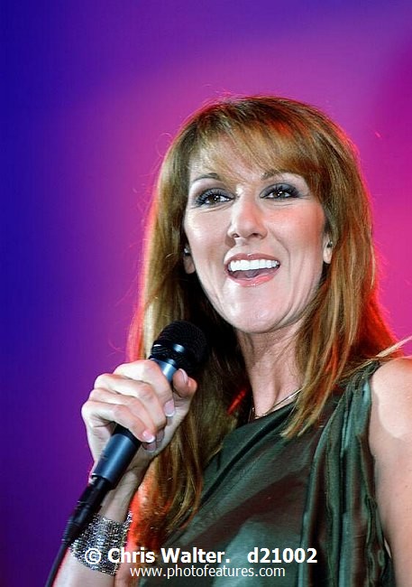 Photo of Celine Dion for media use , reference; d21002,www.photofeatures.com