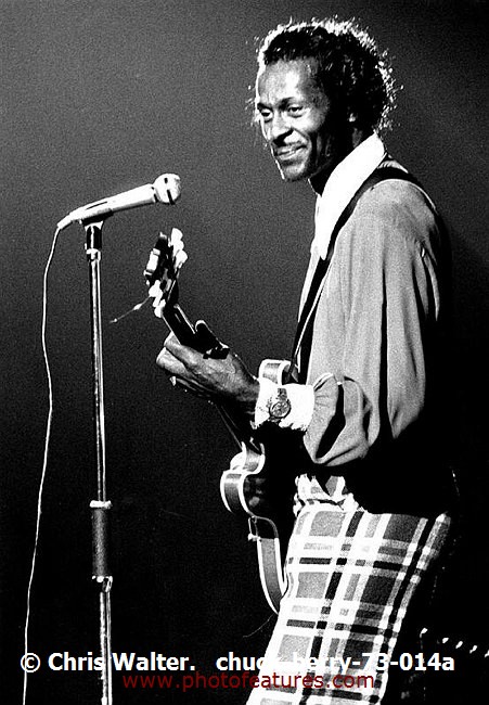 Photo of Chuck Berry for media use , reference; chuck-berry-73-014a,www.photofeatures.com