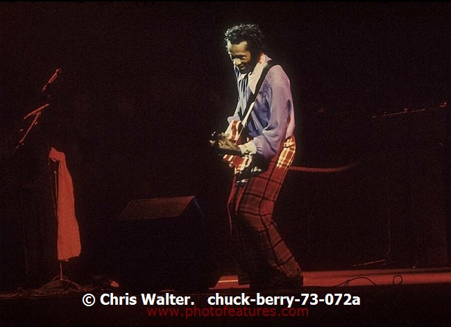Photo of Chuck Berry for media use , reference; chuck-berry-73-072a,www.photofeatures.com