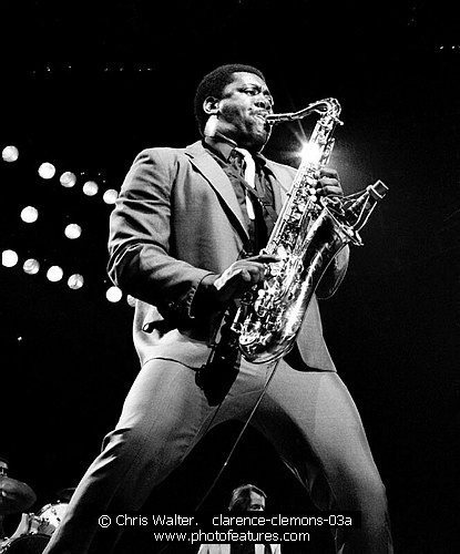 Photo of Clarence Clemons by Chris Walter , reference; clarence-clemons-03a,www.photofeatures.com