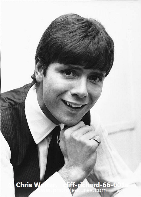 Photo of Cliff Richard for media use , reference; cliff-richard-66-001a,www.photofeatures.com