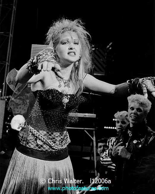 Photo of Cyndi Lauper for media use , reference; l12006a,www.photofeatures.com