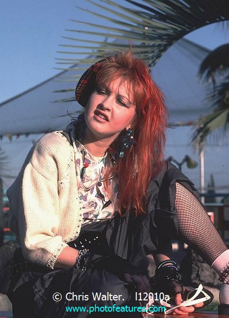 Photo of Cyndi Lauper for media use , reference; l12010a,www.photofeatures.com