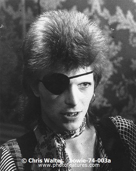 Photo of David Bowie for media use , reference; bowie-74-003a,www.photofeatures.com