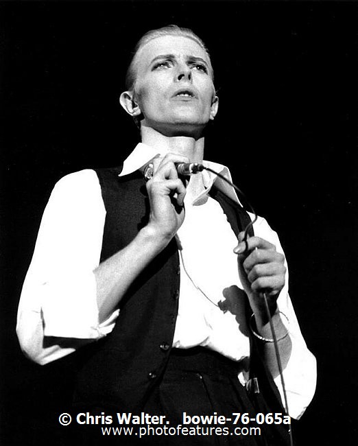 Photo of David Bowie for media use , reference; bowie-76-065a,www.photofeatures.com