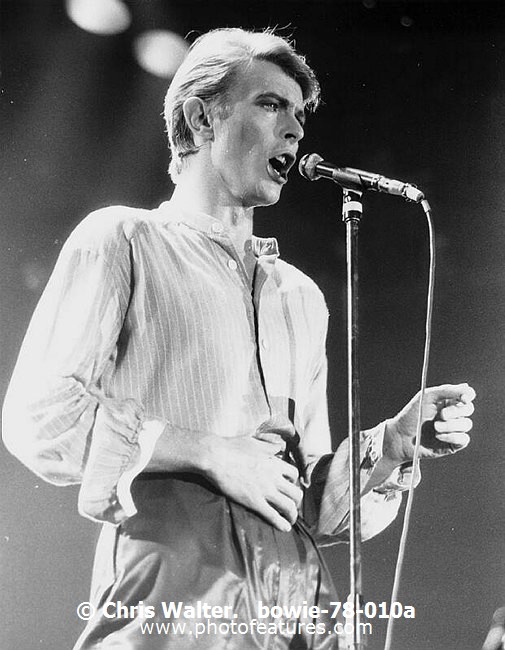 Photo of David Bowie for media use , reference; bowie-78-010a,www.photofeatures.com