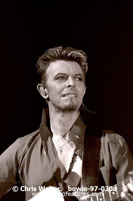 Photo of David Bowie for media use , reference; bowie-97-030a,www.photofeatures.com