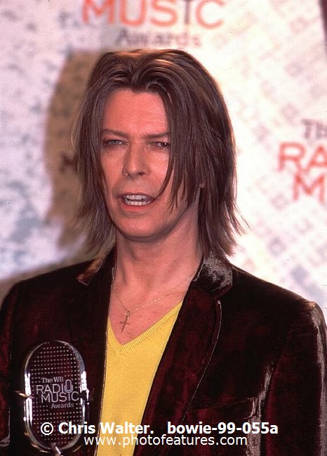 Photo of David Bowie for media use , reference; bowie-99-055a,www.photofeatures.com