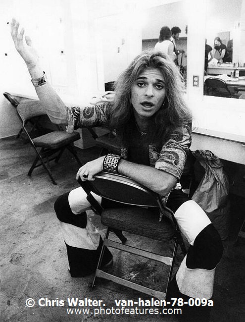 Photo of David Lee Roth for media use , reference; van-halen-78-009a,www.photofeatures.com