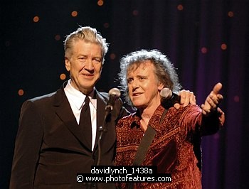 Photo of David Lynch and Donovan<br>in concert for the David Lynch Foundation for Consciousness-Based Education and the David Lynch book &quotCatching The Big Fish: Meditation, Consciousness and Creativity" at the Kodak Theatre in Hollywood, January 21st 2007.<br>Photo by Chris Walter/Photofeatures , reference; davidlynch_1438a