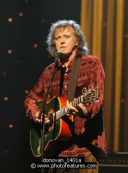 Photo of Donovan in concert for the David Lynch Foundation for Consciousness-Based Education and the David Lynch book &quotCatching The Big Fish: Meditation, Consciousness and Creativity&quot at the Kodak Theatre in Hollywood, January 21st 2007.<br>Photo by Chris Walter/Photofeatures , reference; donovan_1401a