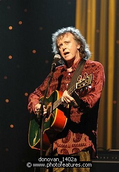 Photo of Donovan <br>in concert for the David Lynch Foundation for Consciousness-Based Education and the David Lynch book &quotCatching The Big Fish: Meditation, Consciousness and Creativity" at the Kodak Theatre in Hollywood, January 21st 2007.<br>Photo by Chris Walter/Photofeatures , reference; donovan_1402a