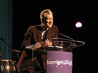 Photo of David Lynch<br>in concert for the David Lynch Foundation for Consciousness-Based Education and the David Lynch book &quotCatching The Big Fish: Meditation, Consciousness and Creativity" at the Kodak Theatre in Hollywood, January 21st 2007.<br>Photo by Chris Walter/Photofeatures