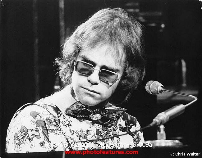 Photo of Elton John for media use , reference; elton-john-70-009a,www.photofeatures.com