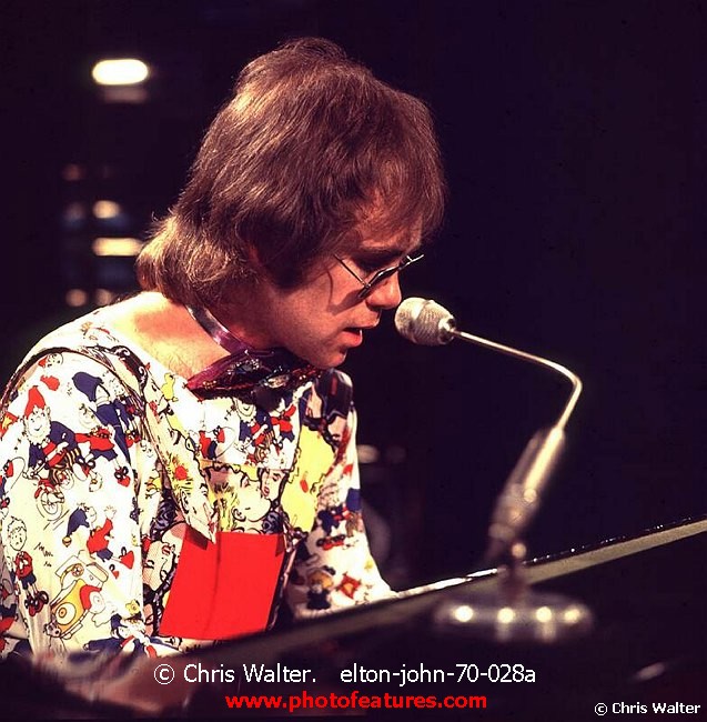 Photo of Elton John for media use , reference; elton-john-70-028a,www.photofeatures.com