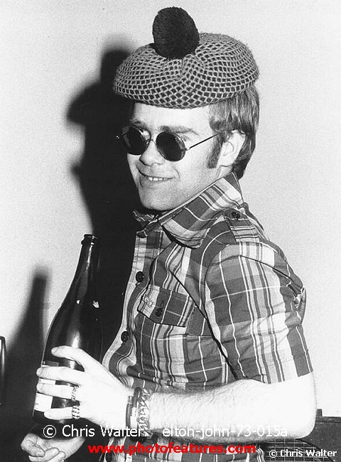 Photo of Elton John for media use , reference; elton-john-73-015a,www.photofeatures.com