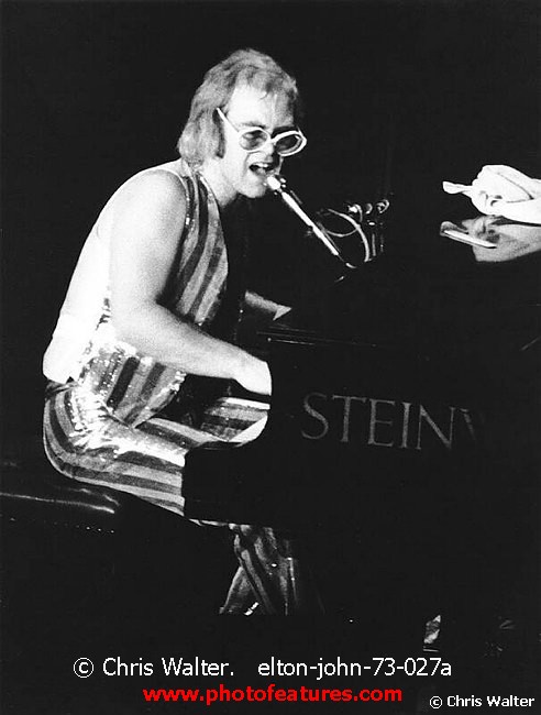 Photo of Elton John for media use , reference; elton-john-73-027a,www.photofeatures.com