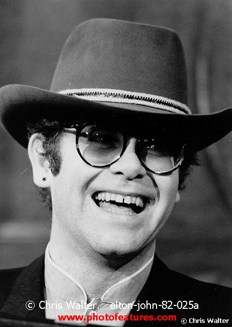 Photo of Elton John for media use , reference; elton-john-82-025a,www.photofeatures.com