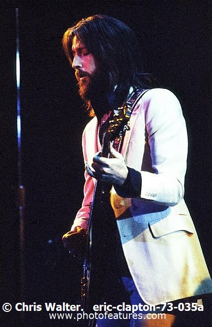 Photo of Eric Clapton for media use , reference; eric-clapton-73-035a,www.photofeatures.com